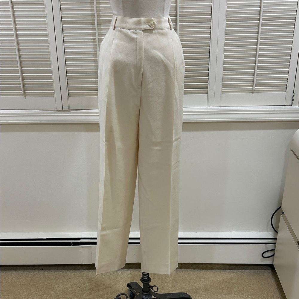 Katerina LTD Elegant Cream Women's Vintage Pants
